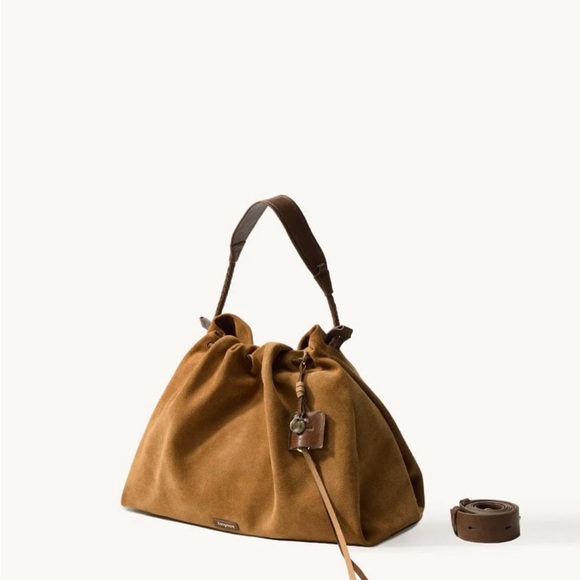 Songmont Handbags - Songmont Medium Gather Bag Set - Ochre Suede